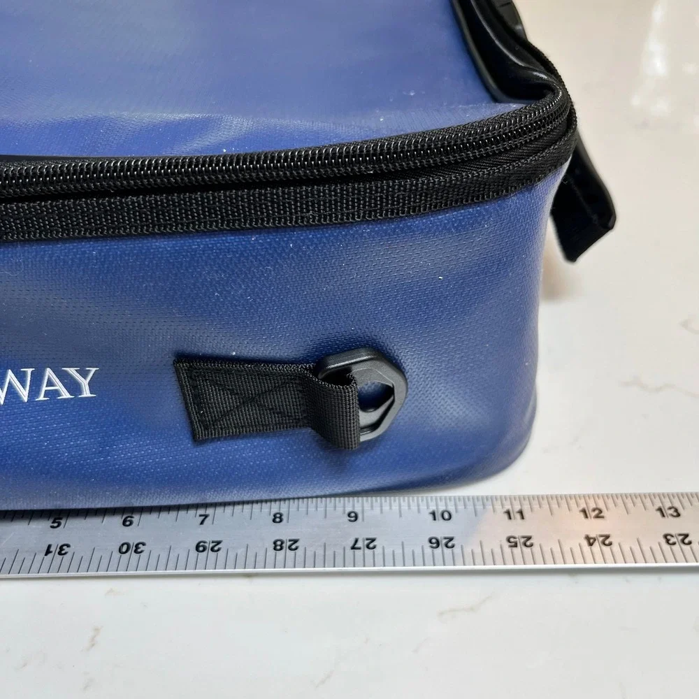 Roloway Fireproof Document Bag Blue Large Multi-Layer Lockable Security Box Case
